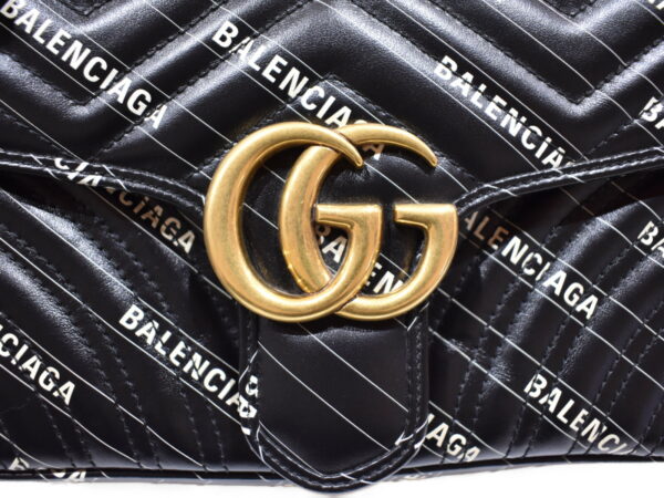 imgrc0093518779 Gucci GG Marmont Hacker Project Shoulder Bag Leather Black