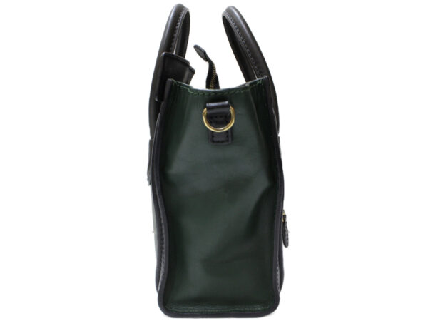 imgrc0093703192 Celine Luggage Nano Smooth Calfskin Handbag Shoulder Bag Black Green