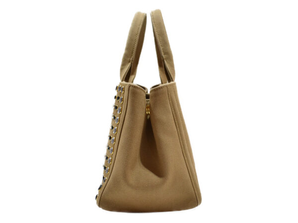 imgrc0093792689 Prada Kanapa Handbag Shoulder Bag Canvas Beige