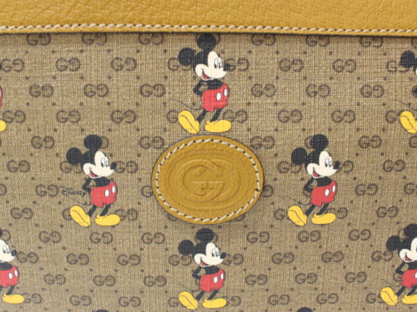 imgrc0093813459 Gucci Disney Collaboration GG Supreme Canvas Tote Bag Beige Ocher