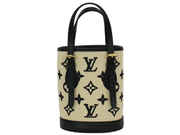 imgrc0094055420 Louis Vuitton Nano Bucket LV by the Pool Handbag Beige Black