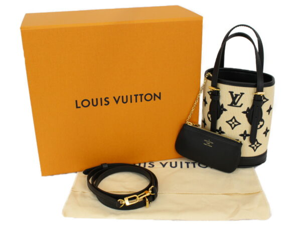 imgrc0094055431 Louis Vuitton Nano Bucket LV by the Pool Handbag Beige Black