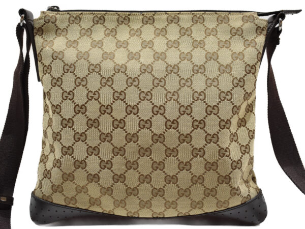 imgrc0094085954 Gucci Shoulder Bag GG Canvas Leather Beige Brown