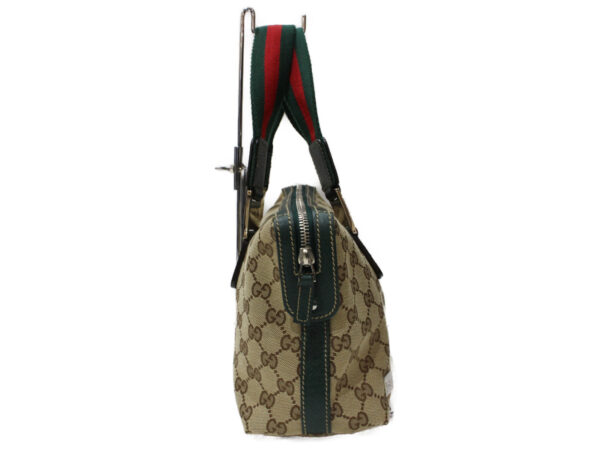 imgrc0094119316 Gucci Sherry Line Canvas Handbag Beige Green Red