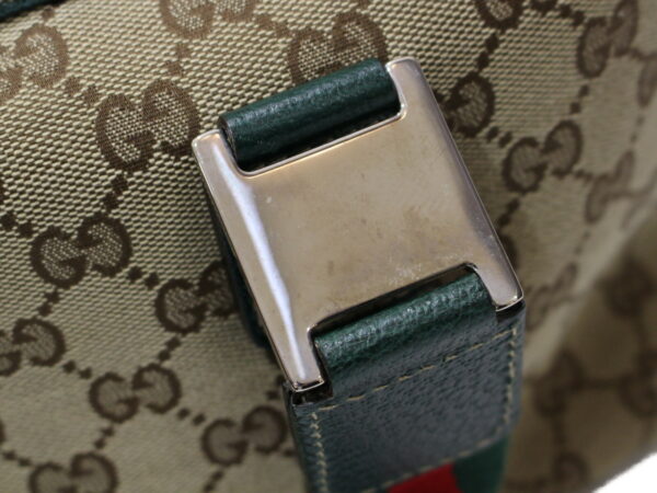 imgrc0094119327 Gucci Sherry Line Canvas Handbag Beige Green Red