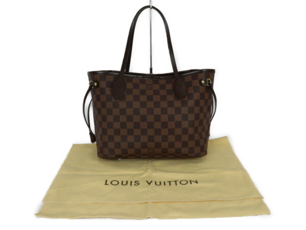 imgrc0094165891 Louis Vuitton Neverfull PM Damier Canvas Tote Bag Brown