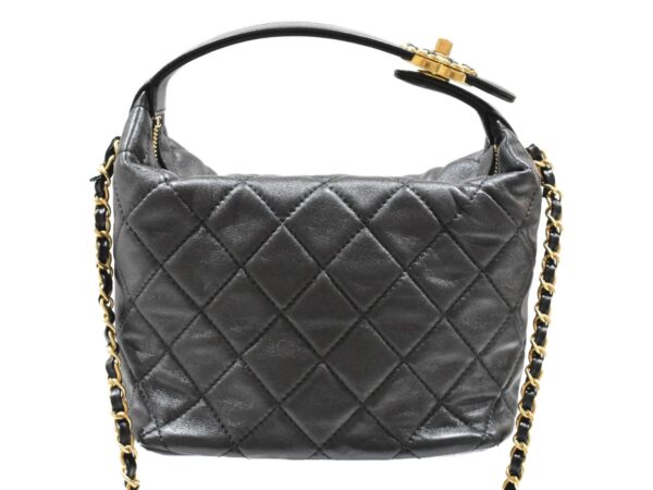 imgrc0094207694 Chanel Hobo Lambskin Shoulder Bag Black