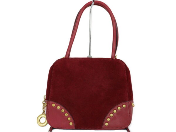 imgrc0094256050 Celine 2Way Suede Leather Handbag Shoulder Bag Red