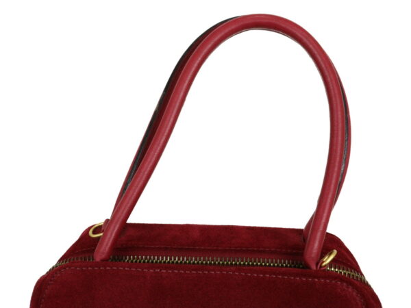 imgrc0094256060 Celine 2Way Suede Leather Handbag Shoulder Bag Red