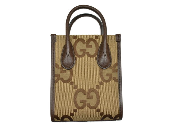 imgrc0094283766 Gucci Jumbo GG Mini Tote Bag Canvas Brown Beige