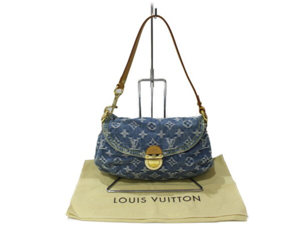 imgrc0094284052 Louis Vuitton Mini Pleaty Monogram Denim Handbag Blue