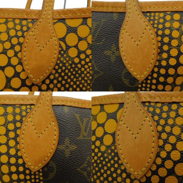 imgrc0094359896 Louis Vuitton Neverfull MM Jaune Pumpkin Dot Tote Bag Brown