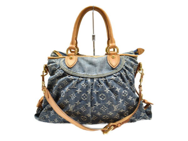 imgrc0094560808 Louis Vuitton Neo Cabby MM 2WAY Bag Monogram Denim Blue