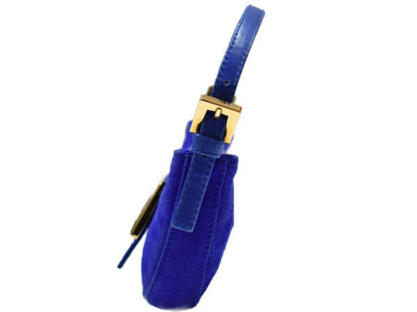 imgrc0094561725 Fendi Mini Croissant Suede Leather Blue