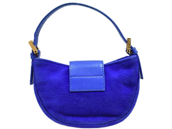 imgrc0094561727 Fendi Mini Croissant Suede Leather Blue