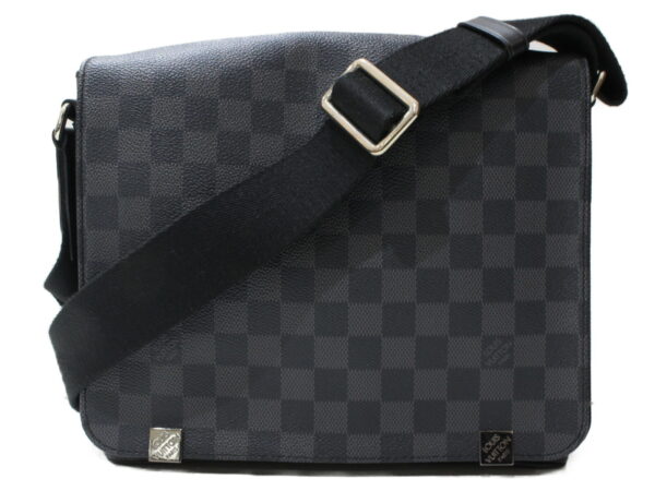 imgrc0094692928 Louis Vuitton District PM NM Damier Graphite Messenger Bag Black Gray