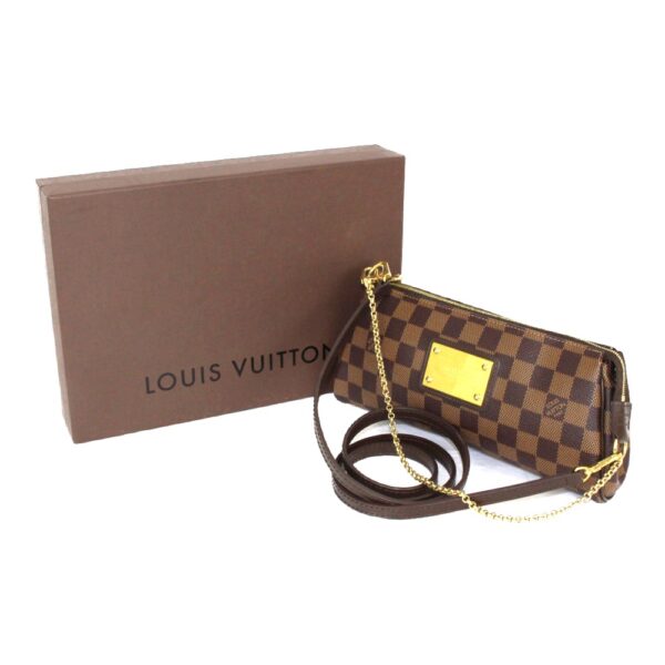 imgrc0094694935 Louis Vuitton Eva Damier Canvas Chain Shoulder Bag Brown