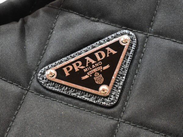 imgrc0094796937 Prada Quilted Chain Shoulder Bag Nylon Black