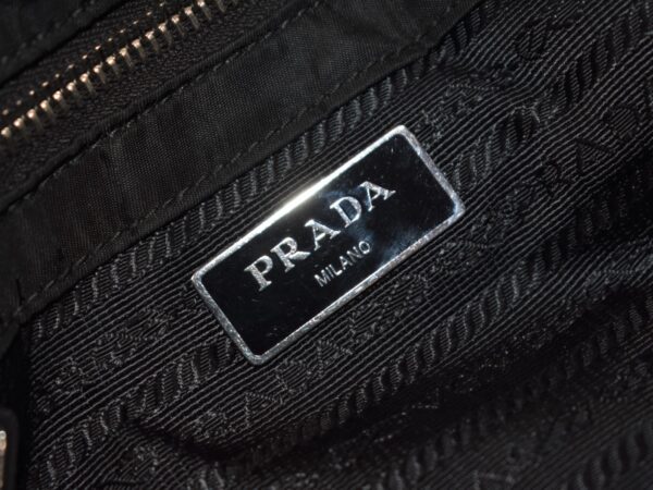 imgrc0094796943 Prada Quilted Chain Shoulder Bag Nylon Black