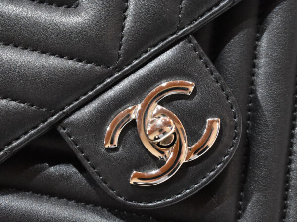 imgrc0094807201 Chanel V Stitch Lambskin Backpack Black