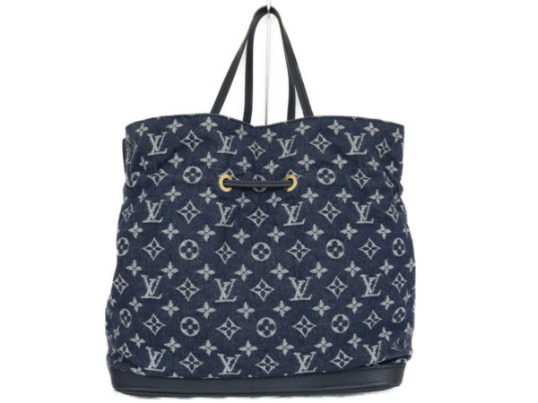 imgrc0094873607 Louis Vuitton Noeful MM Monogram Denim Tote Bag Blue