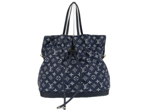 imgrc0094873631 Louis Vuitton Noeful MM Monogram Denim Tote Bag Blue