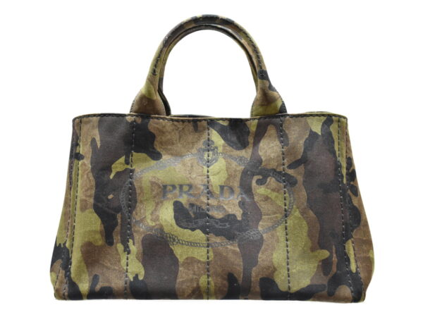 imgrc0094915623 Prada Canapa Handbag Tote Bag Camouflage Khaki