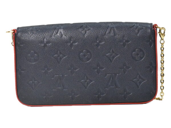 imgrc0095082974 Louis Vuitton Pochette Félicie Wallet Bag Empreinte Leather Marine Rouge Navy