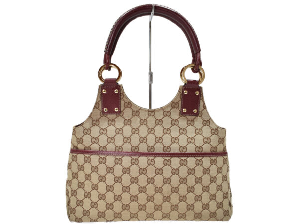 imgrc0095106727 Gucci GG Canvas Handbag Beige Bordeaux