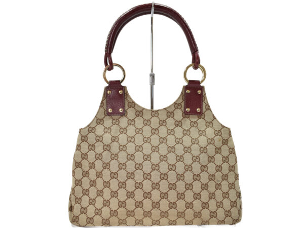 imgrc0095106730 Gucci GG Canvas Handbag Beige Bordeaux