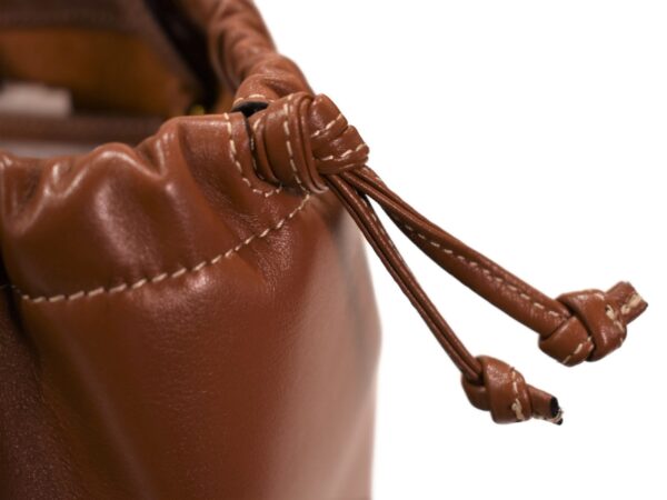 imgrc0095147603 Celine Small Hippo Drawstring Cuile Triomphe Leather Brown