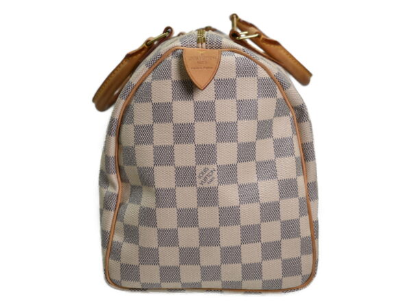 imgrc0095258624 Louis Vuitton Speedy 30 Bag Canvas Damier Azur White