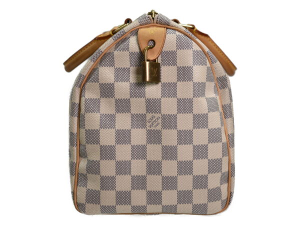 imgrc0095258625 Louis Vuitton Speedy 30 Bag Canvas Damier Azur White