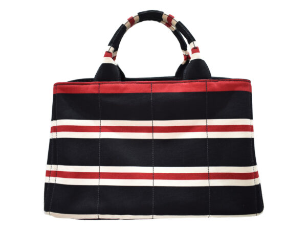 imgrc0095288554 Prada Kanapa 2WAY Bag Canvas Black White Red