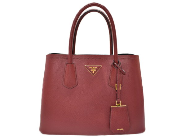 imgrc0095344254 Prada Doubre Handbag Saffiano Leather Wine Red