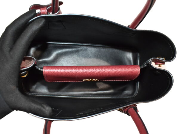 imgrc0095344259 Prada Doubre Handbag Saffiano Leather Wine Red