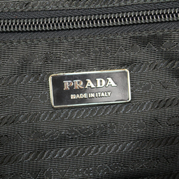 imgrc0095362741 Prada Nylon Leather Handbag Black