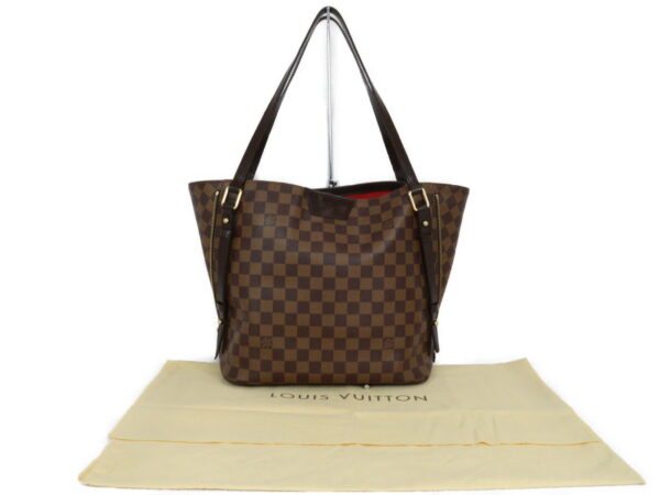 imgrc0095390966 Louis Vuitton Rivington Damier Canvas Tote Bag Brown