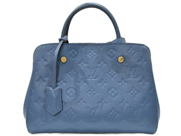 imgrc0095629803 Louis Vuitton Montaigne BB Handbag Empreinte Leather Blue