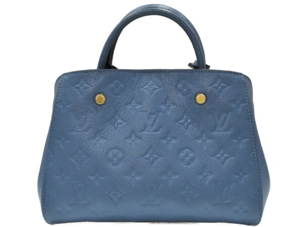 imgrc0095629804 Louis Vuitton Montaigne BB Handbag Empreinte Leather Blue