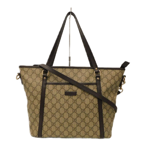 imgrc0095968786 Gucci 2WAY Shoulder Bag GG Supreme Canvas Brown