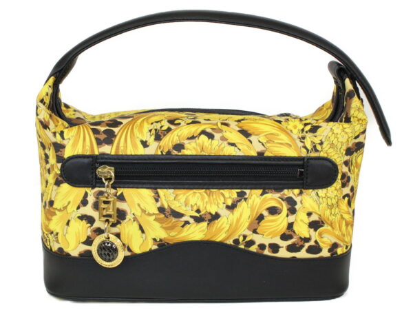 imgrc0095969077 Versace Handbag Leopard Leather Yellow Black