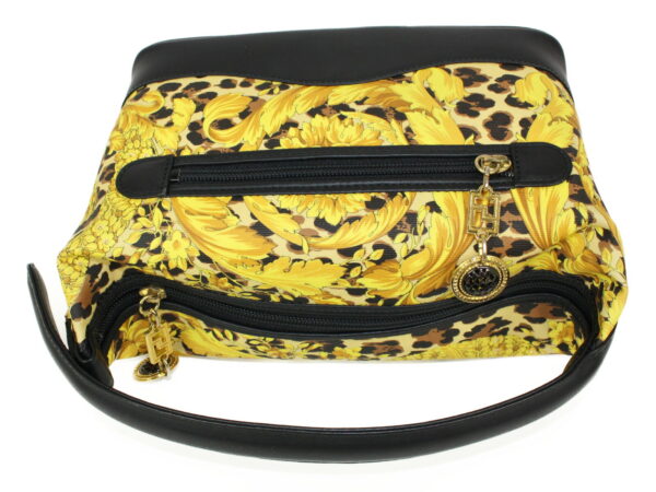 imgrc0095969081 Versace Handbag Leopard Leather Yellow Black