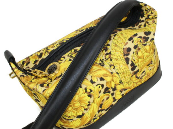 imgrc0095969088 Versace Handbag Leopard Leather Yellow Black