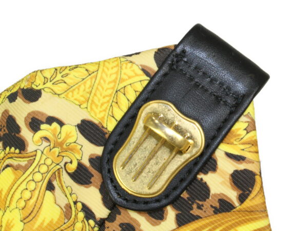 imgrc0095969090 Versace Handbag Leopard Leather Yellow Black