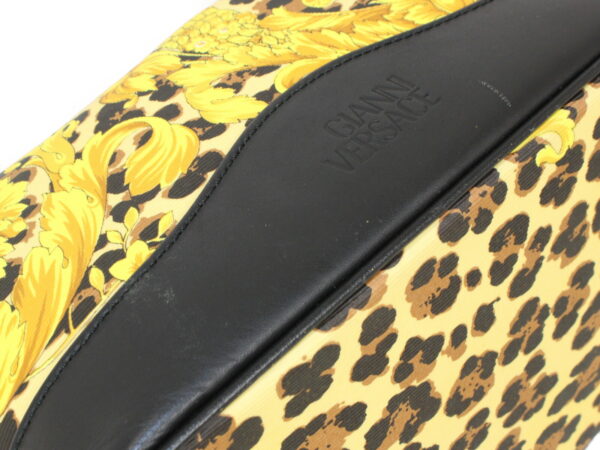 imgrc0095969092 Versace Handbag Leopard Leather Yellow Black