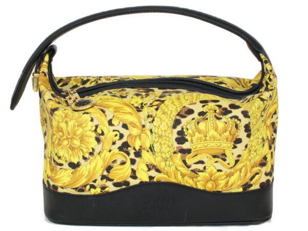 imgrc0095969096 Versace Handbag Leopard Leather Yellow Black