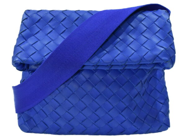 imgrc0096066487 Bottega Veneta Intrecciato Shoulder Bag Leather Blue