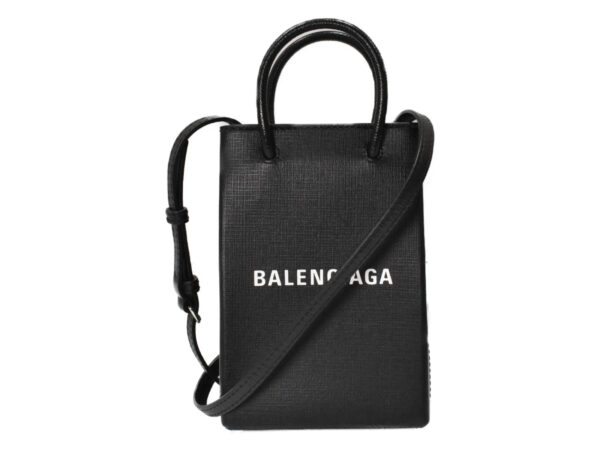 imgrc0096164984 Balenciaga Mini Shopping Bag Leather Crossbody Bag Black