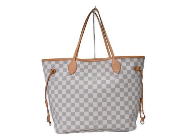 imgrc0096452017 Louis Vuitton Neverfull MM Tote Bag Damier Azur Ivory White